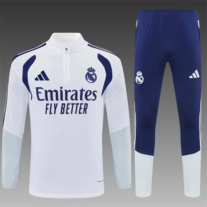 2026-27 Real Madrid White Half-Zip Training Jersey view 18