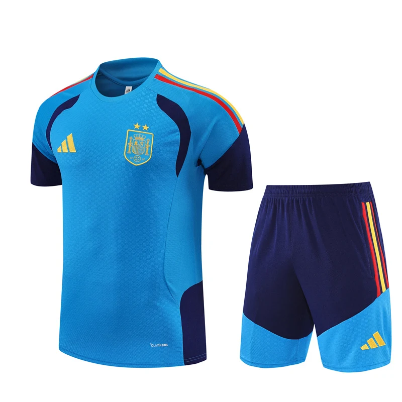 2026-27 Spain Team Lake Blue Short-Sleeve Training Jersey (Two Stars) view 16