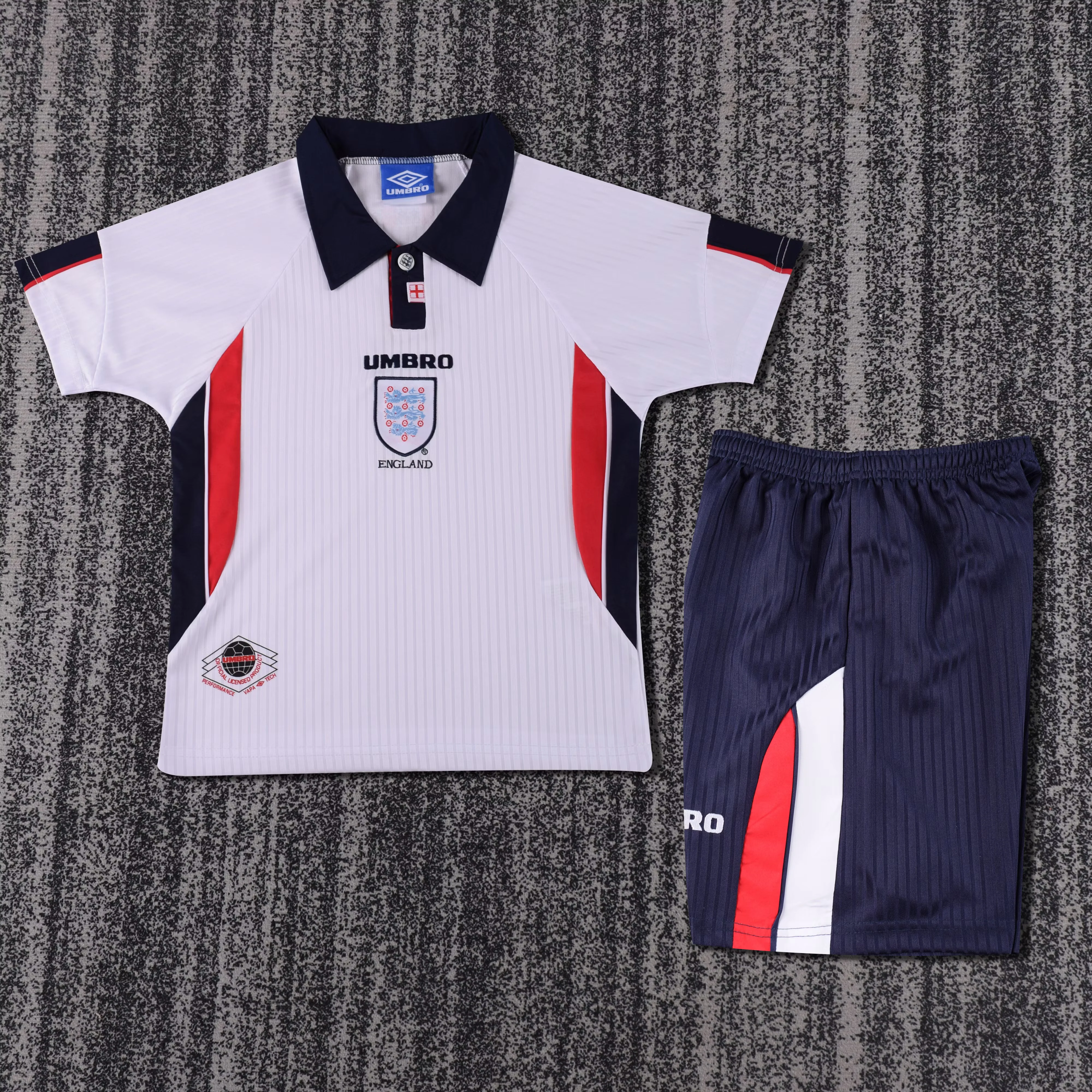 1998 England Home Retro Shirt - Kids