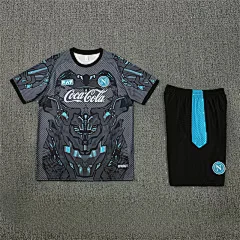 2025-26 Napoli Black Grey Short Sleeve Training Jersey view 17