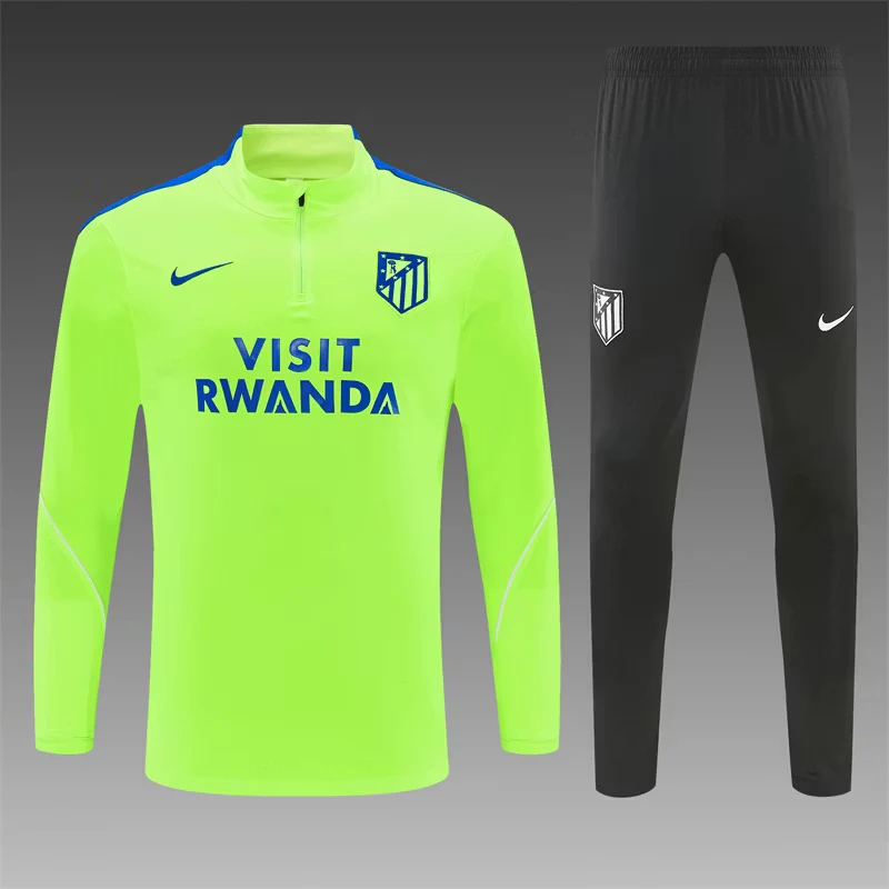 2026-27 Atlético Madrid Green Half-Zip Training Jersey view 14