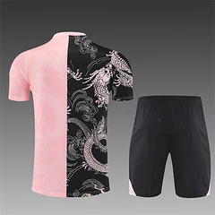 2025-26 Real Madrid black and pink short-sleeved training jersey view 2