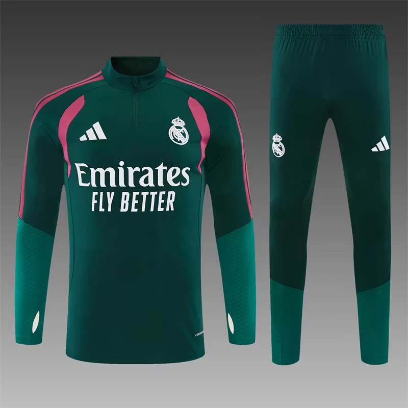 2026-27 Real Madrid Dark Green Half-Zip Training Jersey view 18