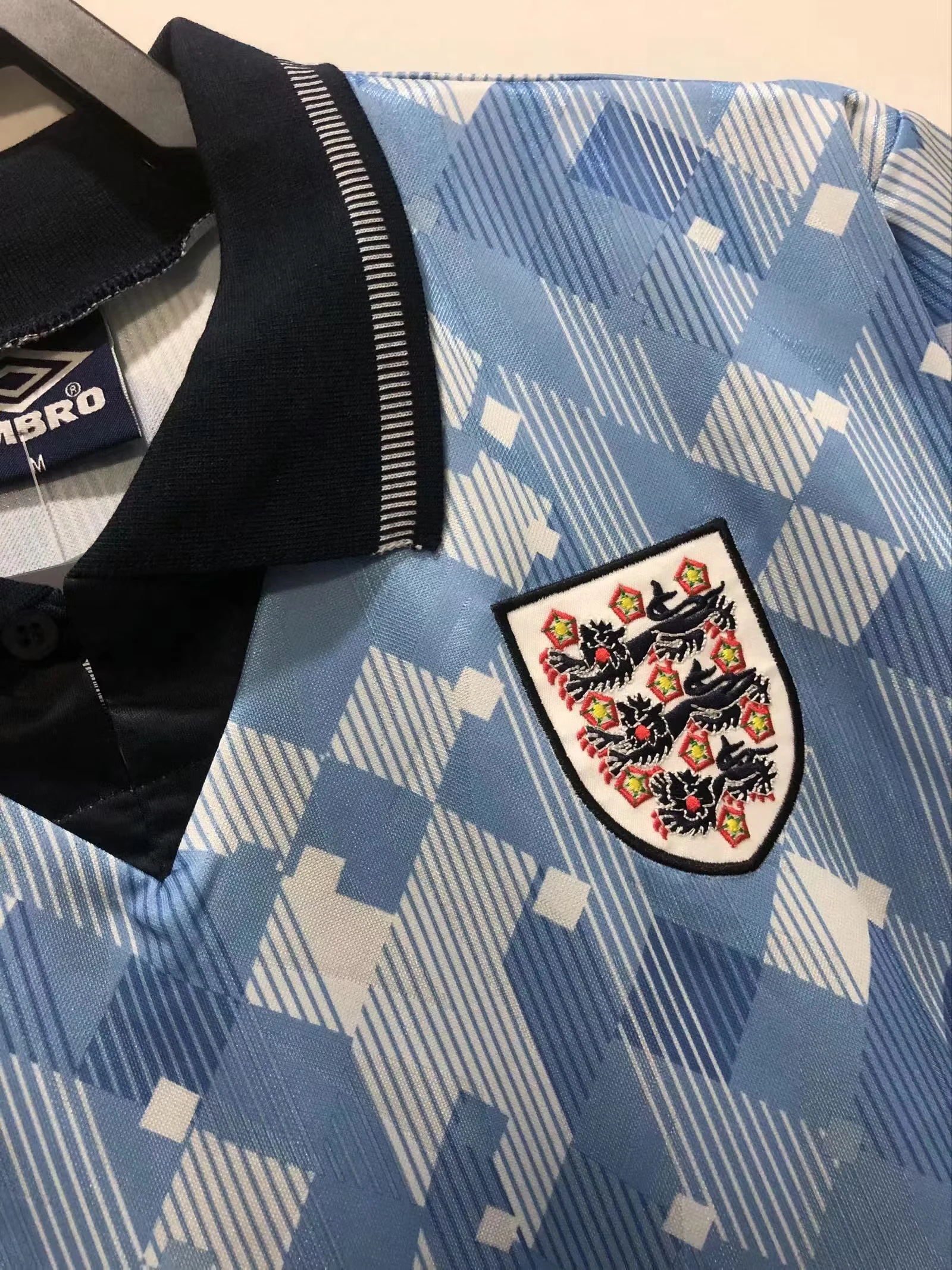 1990 England Second Away Retro Jersey view 8