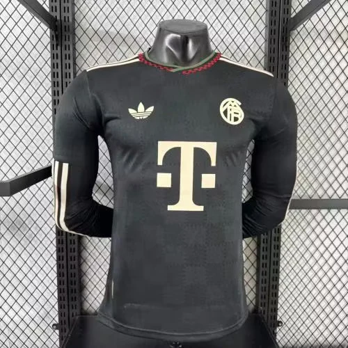2025-26 Bayern Munich Second Away Long Sleeve Jersey - Player Edition