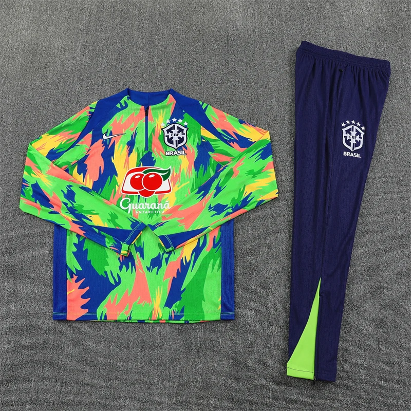 2025-26 Brazil Teal Half-Zip Training Jersey view 17