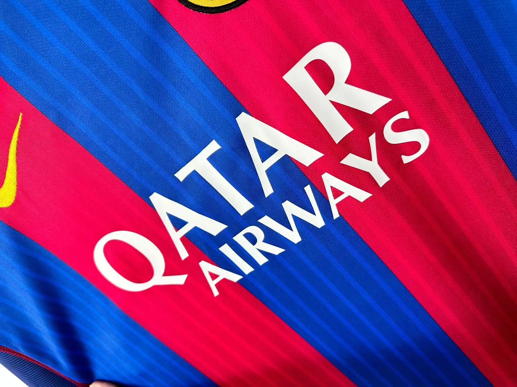 2016-17 Barcelona Home Long Sleeve Retro Jersey view 5