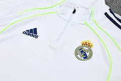 2025-26 Real Madrid White Retro Half-Draw Training Jersey view 13