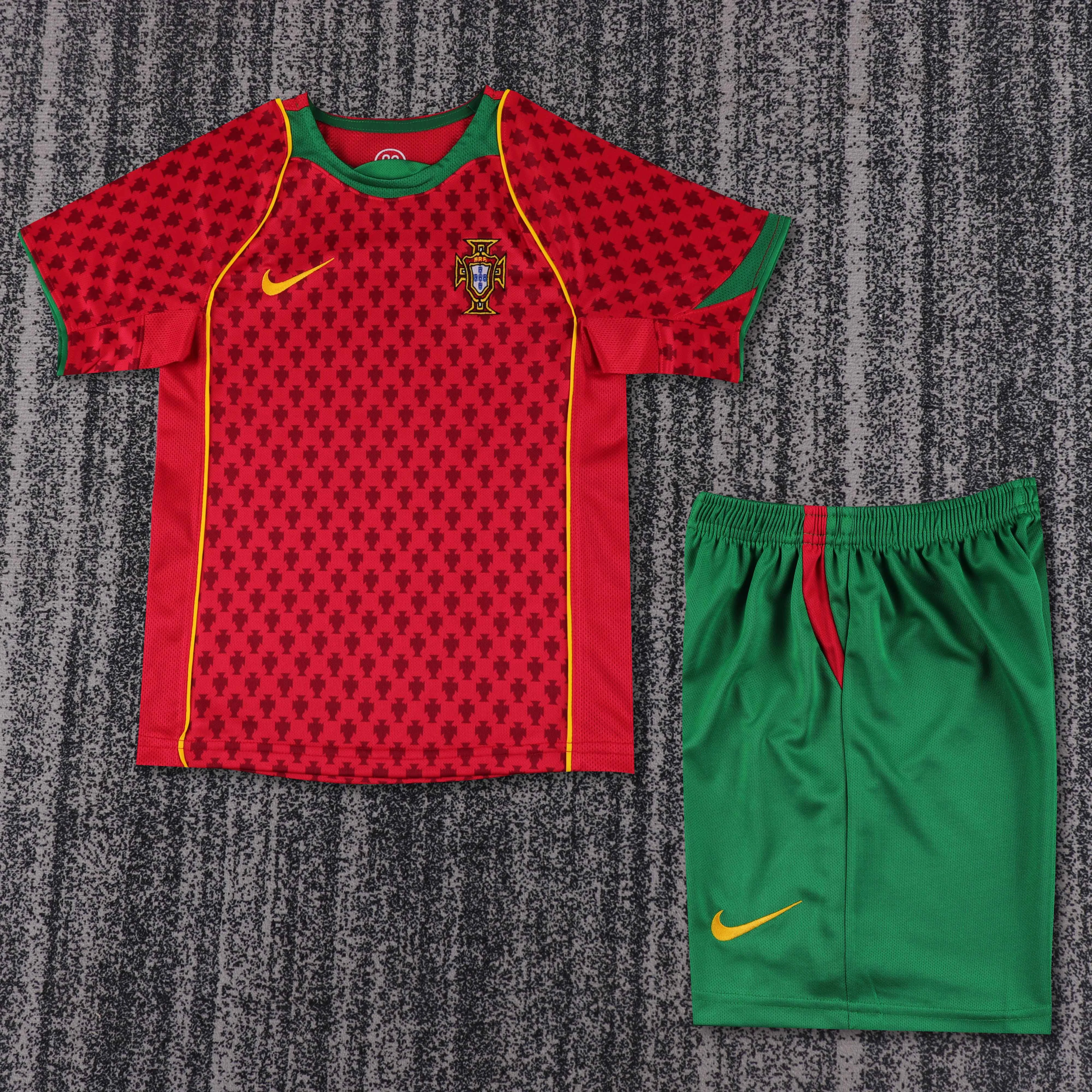2004 Portugal Home Retro Shirt - Kids Sizing