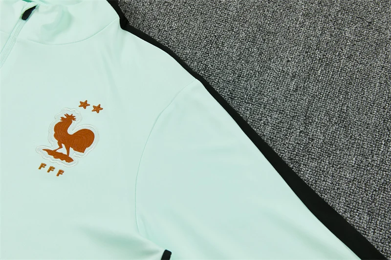 2026-27 France National Team Light Green Half-Zip Training Jersey view 8