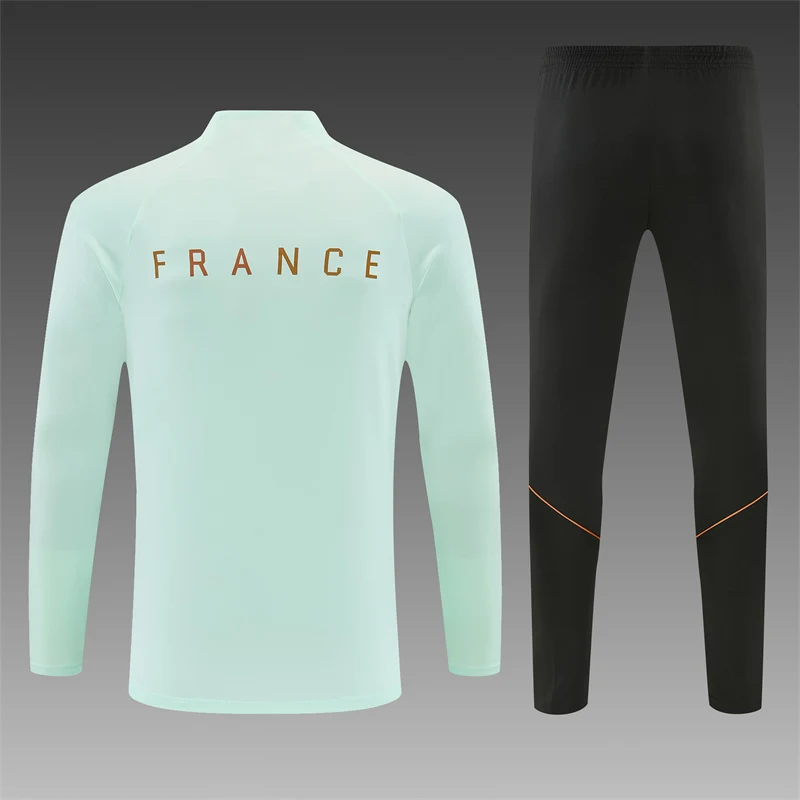 2026-27 France National Team Light Green Half-Zip Training Jersey view 2