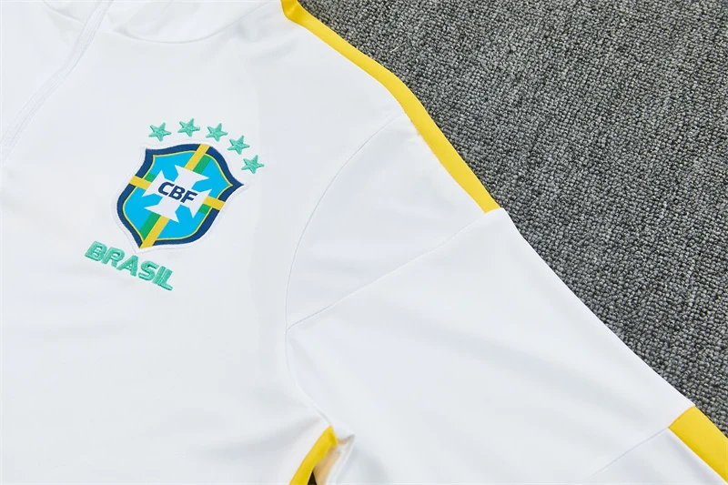 2026-27 Brazil Jordan White Half-Zip Training Jersey view 10