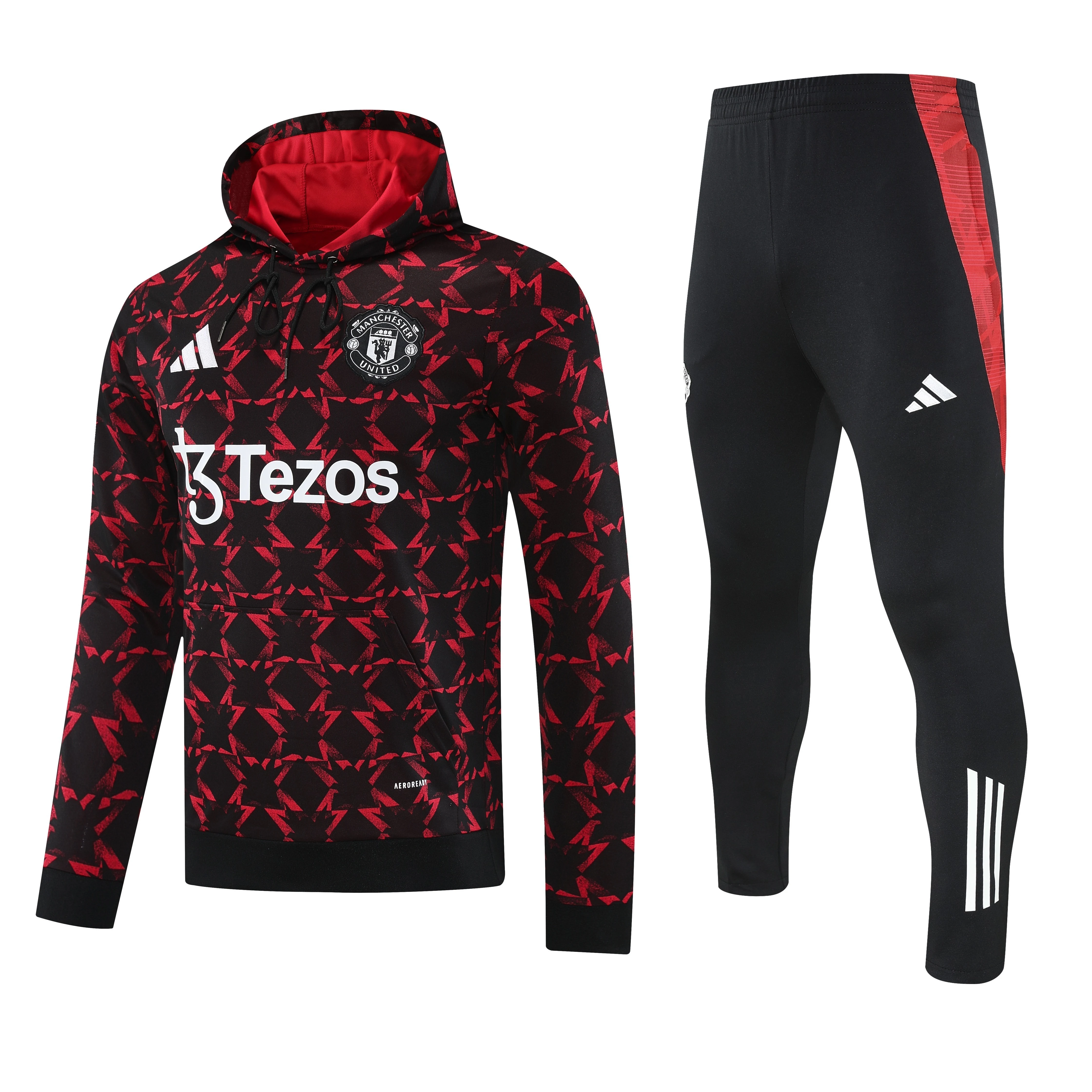 2025-26 Manchester United Red Training Hooded Jersey view 14