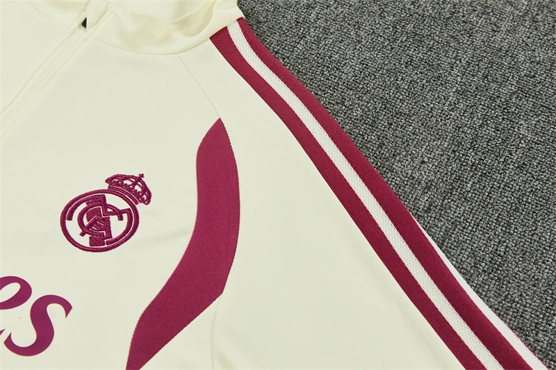 2026-27 Real Madrid Beige Half-Zip Training Jersey view 11