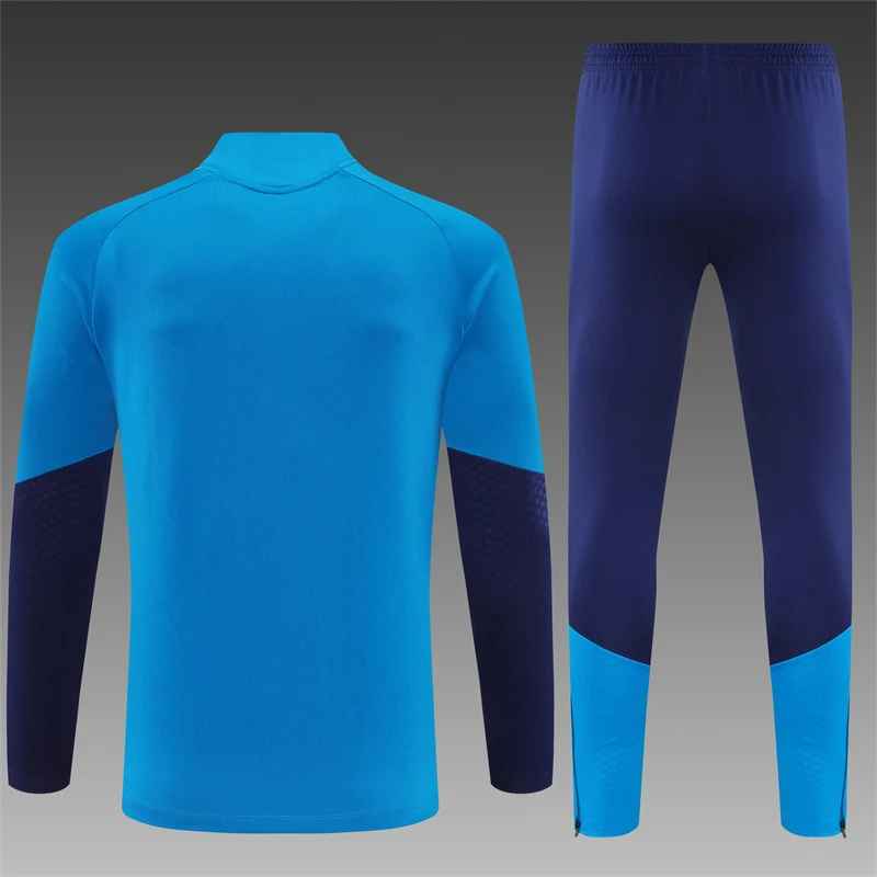 2026-27 Spain Team Lake Blue Half-Zip Training Jersey (Two Stars) view 2