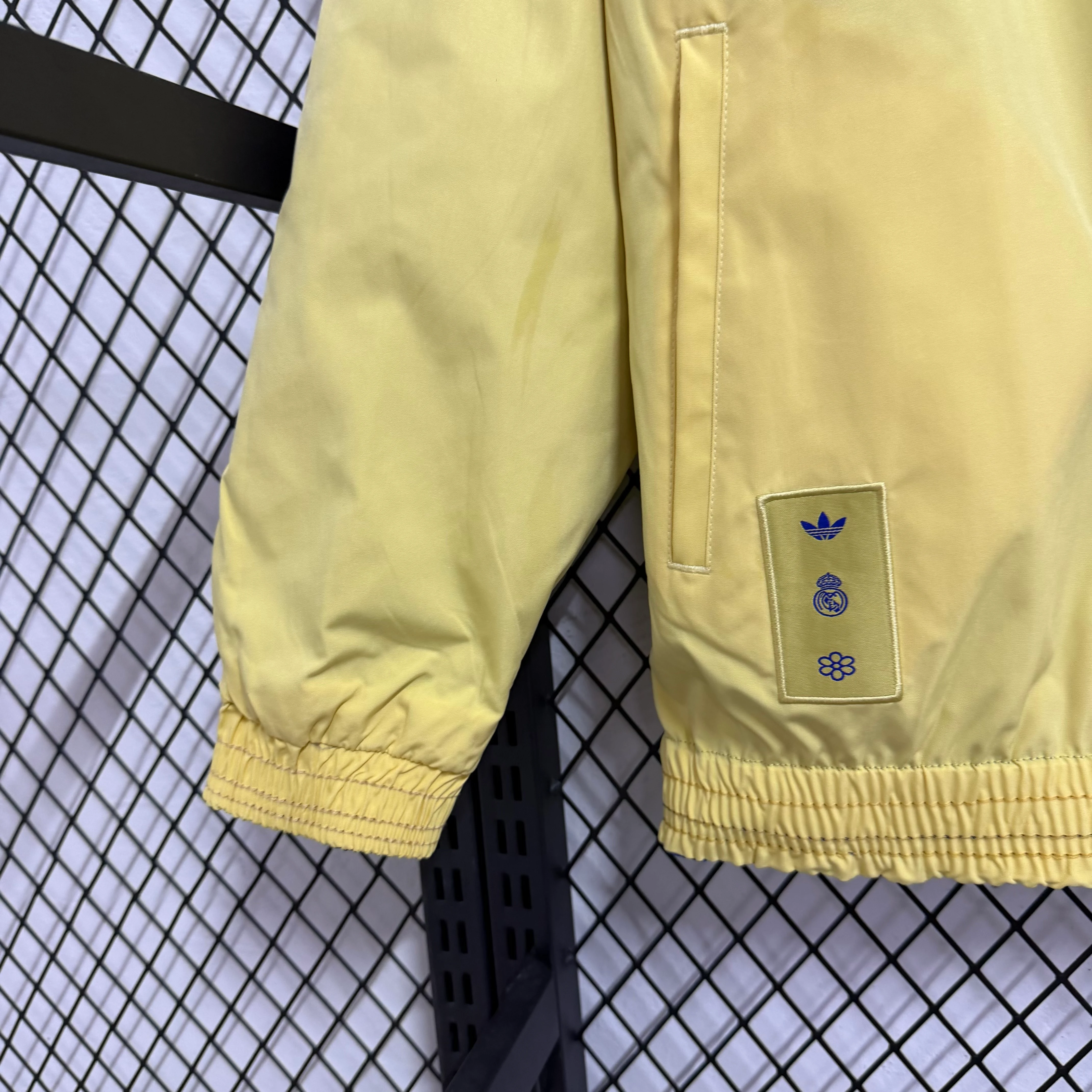 2025-26 Real Madrid Blue and Yellow Reversible Windbreaker Jacket view 2