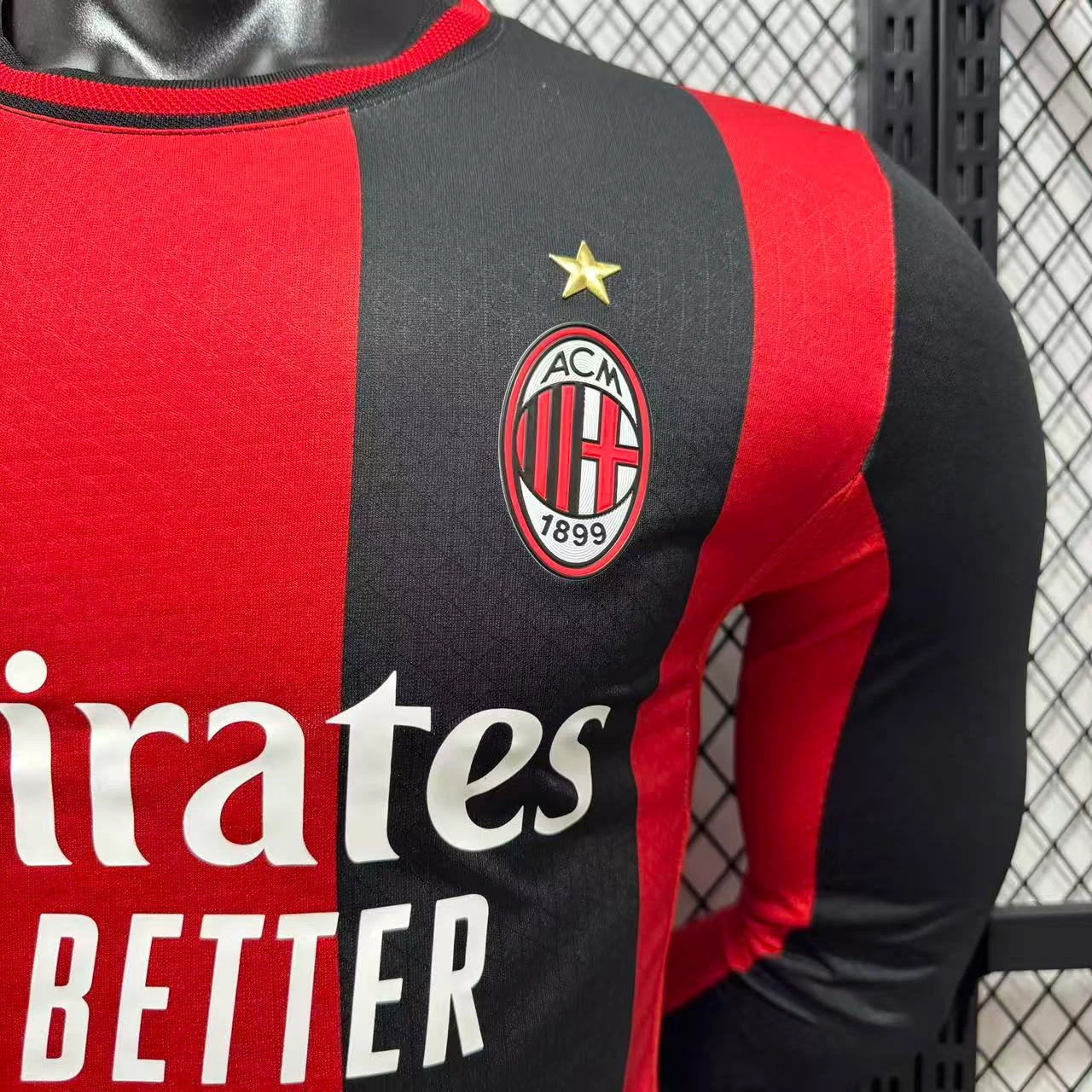 2026-27 AC Milan Home Long-Sleeve Jersey – Player Version view 3