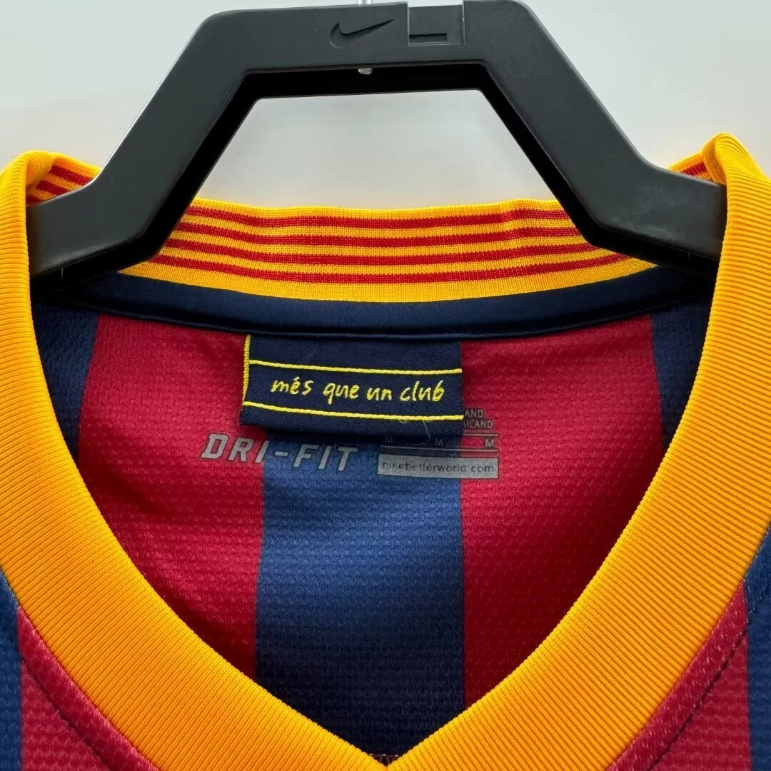 2013-14 Barcelona Retro Home Jersey view 4