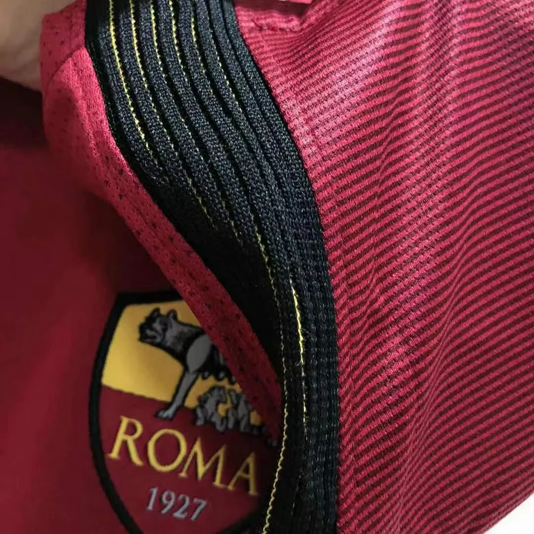 2017-18 Roma Home Retro Jersey view 4