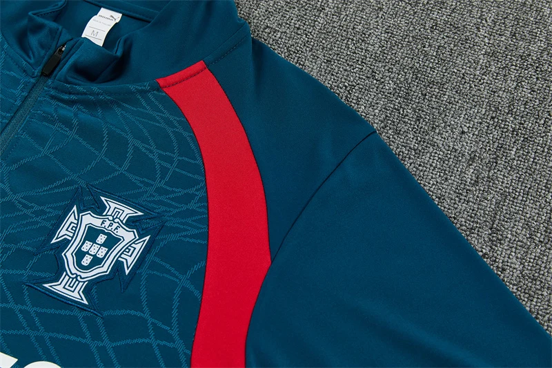 2026-27 Portugal Dark Green Half-Zip Training Top view 6