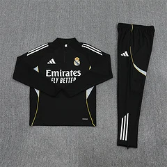 2025-26 Real Madrid Black Half-Pull Training Jersey view 15