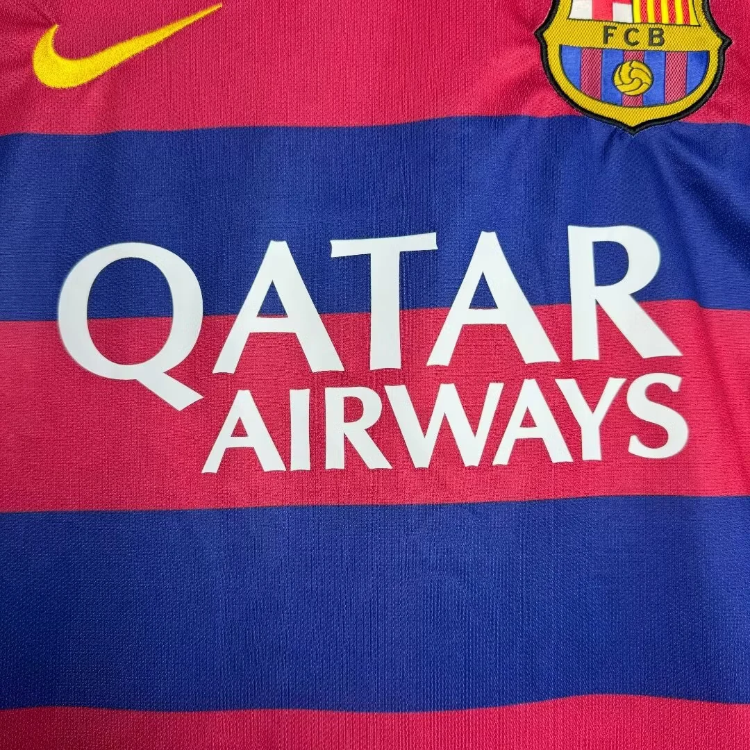 2015-16 Barcelona Home Retro Jersey view 8