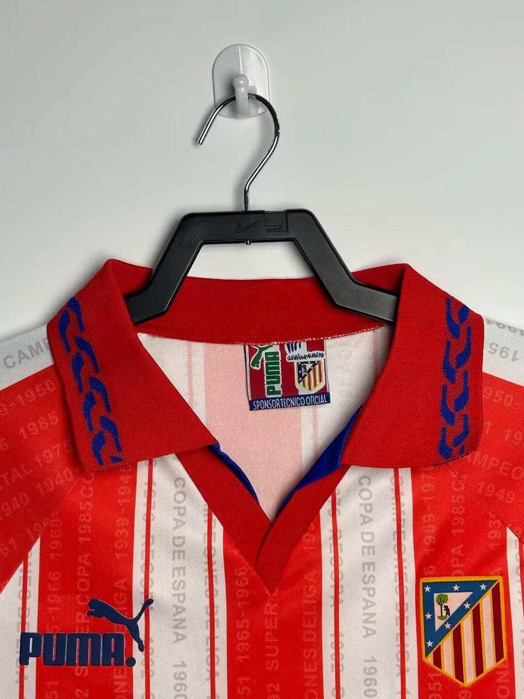 1995-96 Atletico Madrid Home Retro Jersey view 7