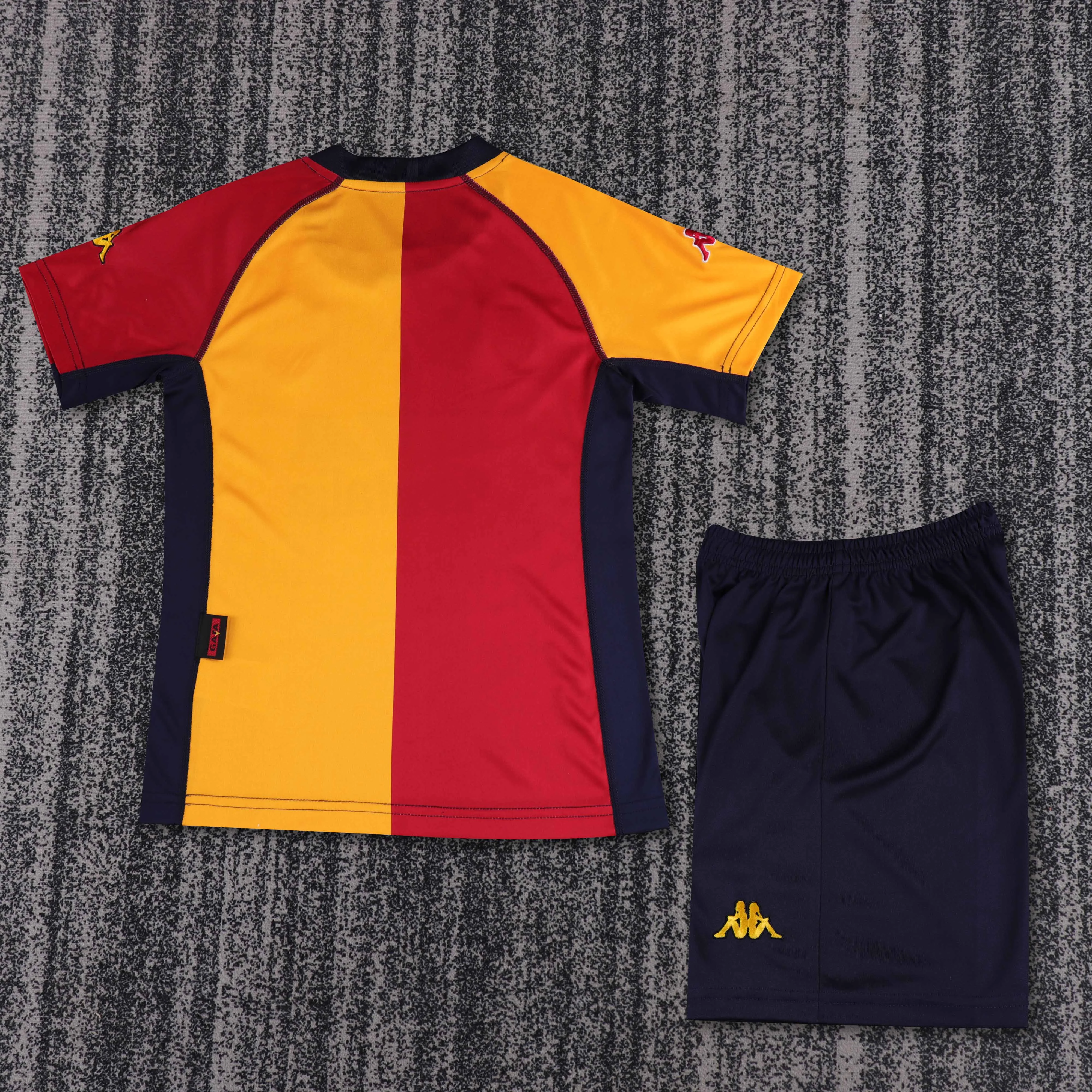 2000-01 Roma Home Retro Shirt - Kids view 2