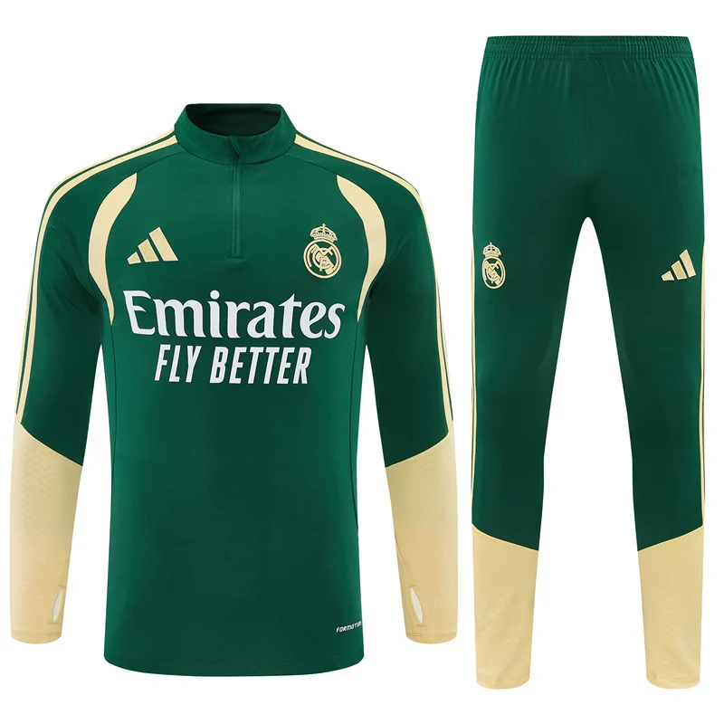 2026-27 Real Madrid Green Half-Zip Training Jersey view 19