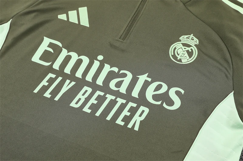 2025-26 Real Madrid Khaki Half-Zip Training Jersey view 11