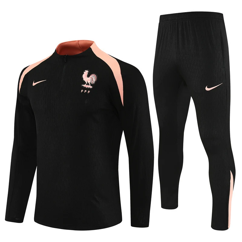 2025-26 France Black Half-Zip Training Jersey view 17