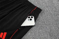 2025-26 Manchester United Red and Black Half-Pull Training Jersey view 3