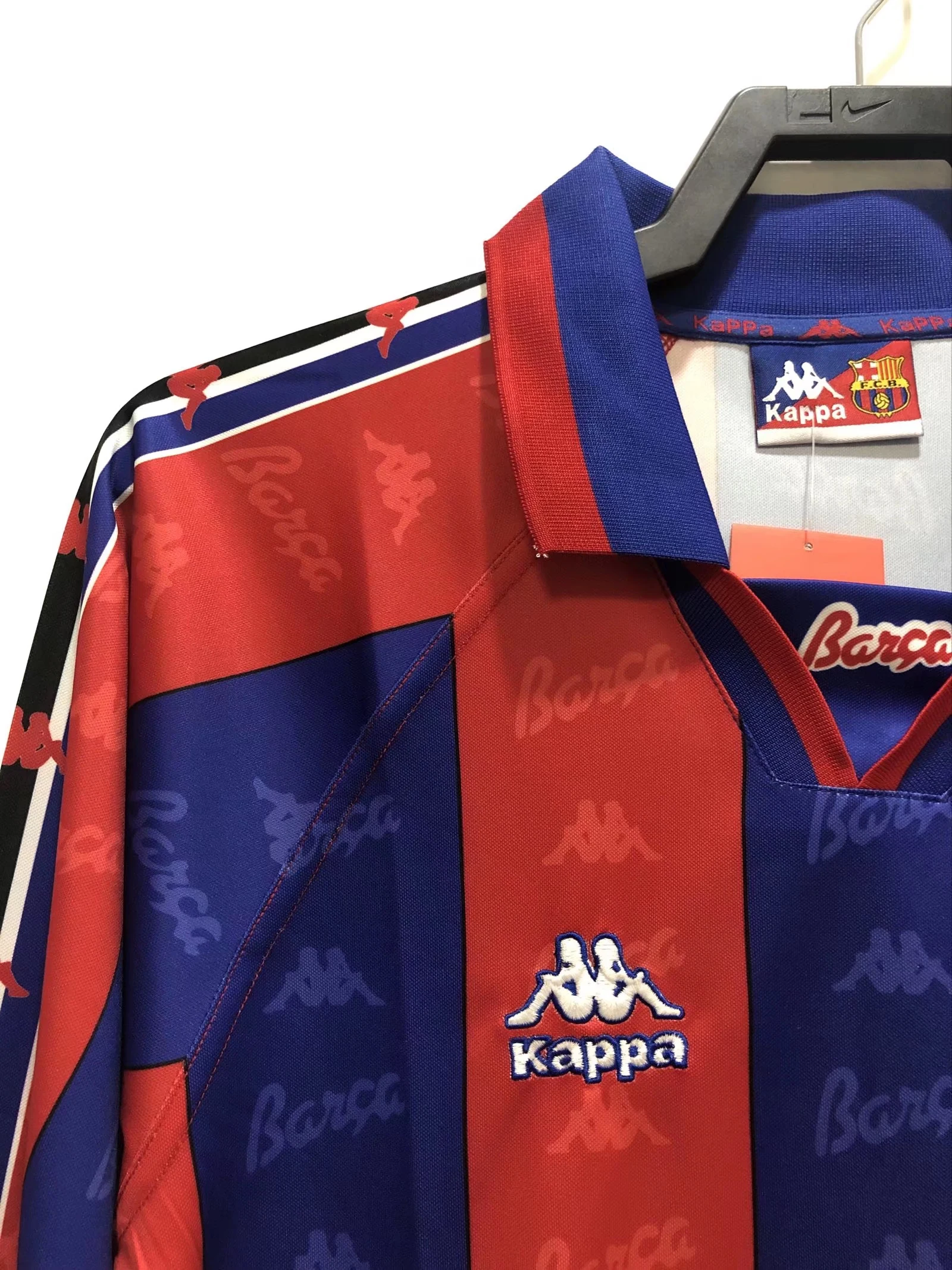 1996-97 Barcelona Home Long Sleeve Retro Jersey view 8