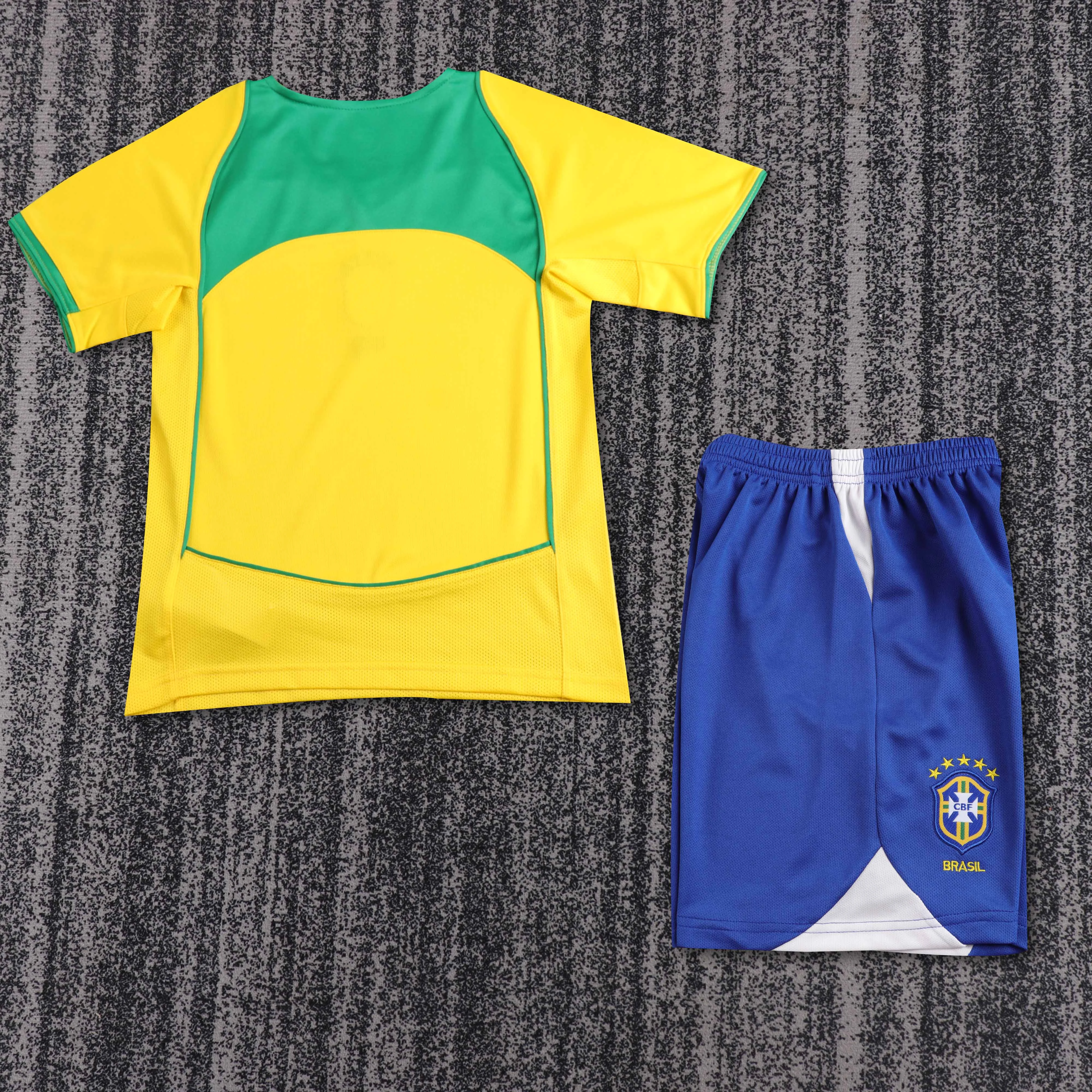 2004 Brazil Home Retro Shirt - Kids Sizes view 2
