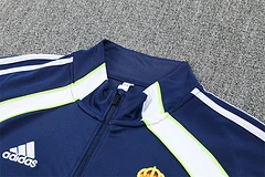 2025-26 Real Madrid Royal Blue Retro Half-Draw Training Jersey view 14