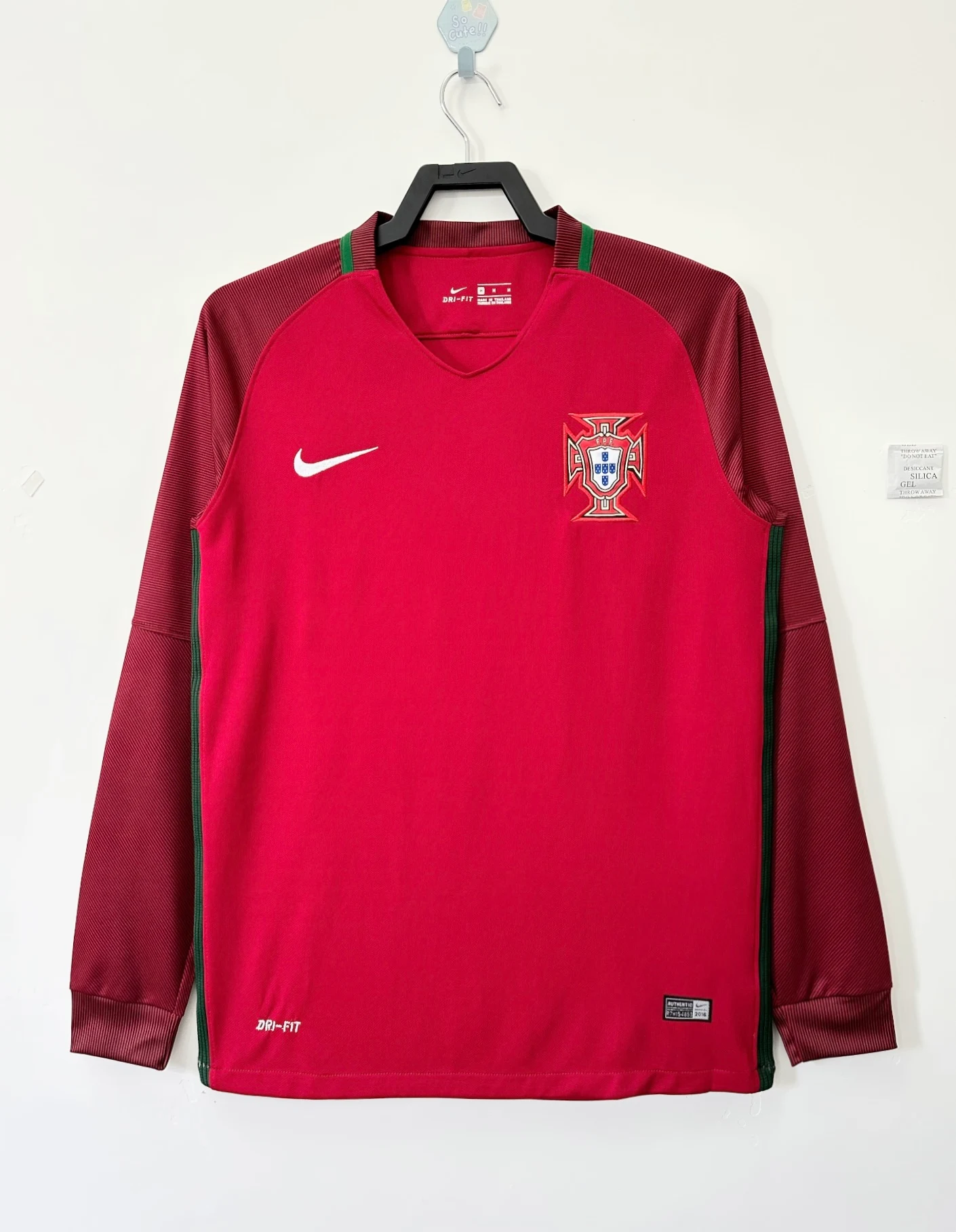 2016 Portugal Home Long Sleeve Retro Jersey