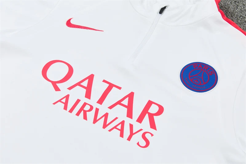 2026-27 Paris White Half-Zip Training Jersey view 8