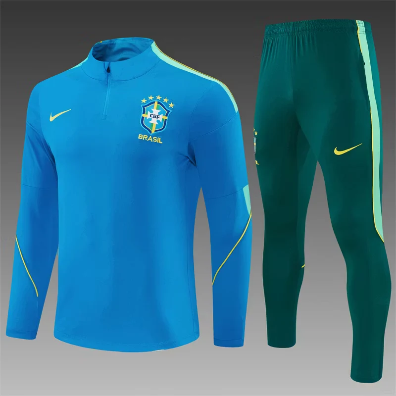 2026-27 Brazil Lake Blue Half-Zip Training Jersey