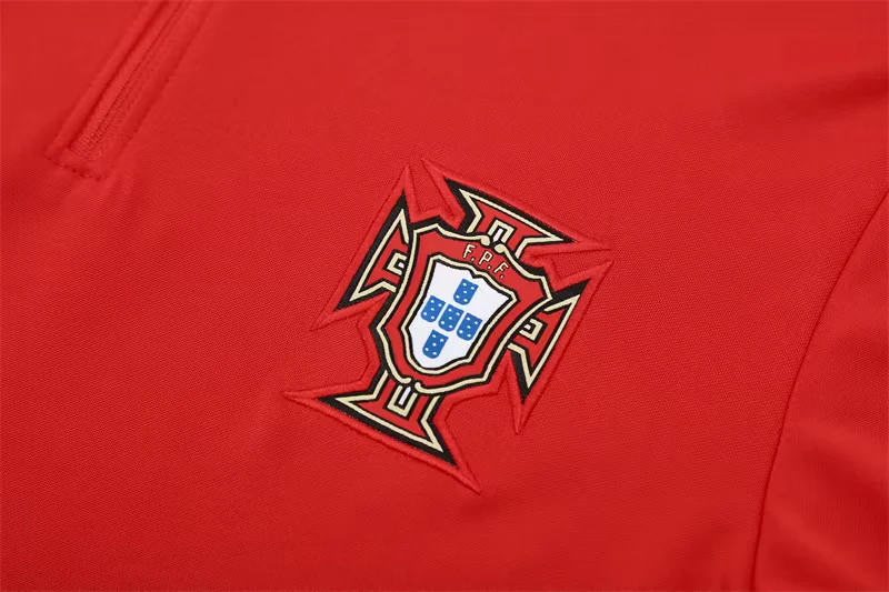 2025-26 Portugal Red Half-Zip Training Jersey view 6