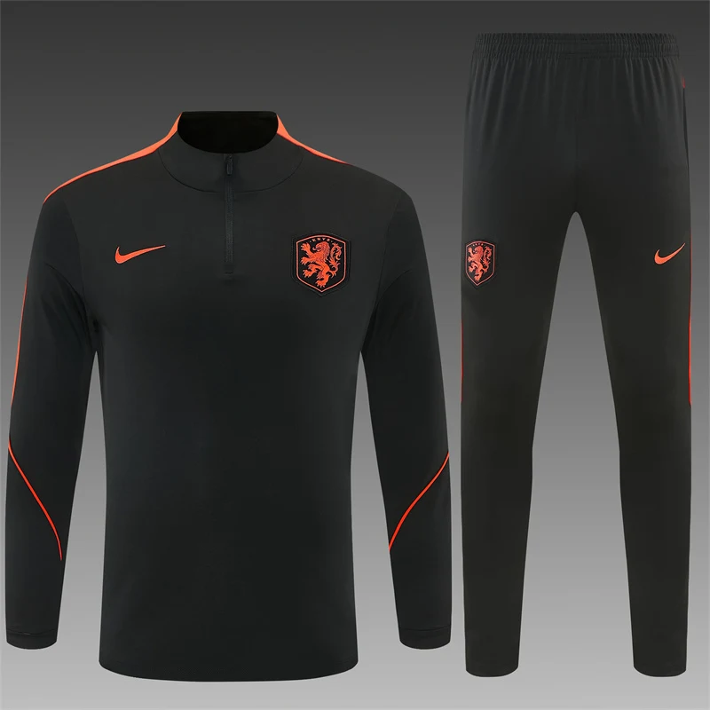 2026-27 Netherlands Royal Black Half-Zip Training Jersey view 16
