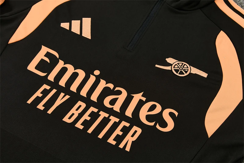 2025-26 Arsenal Black Half-Zip Training Kit view 3