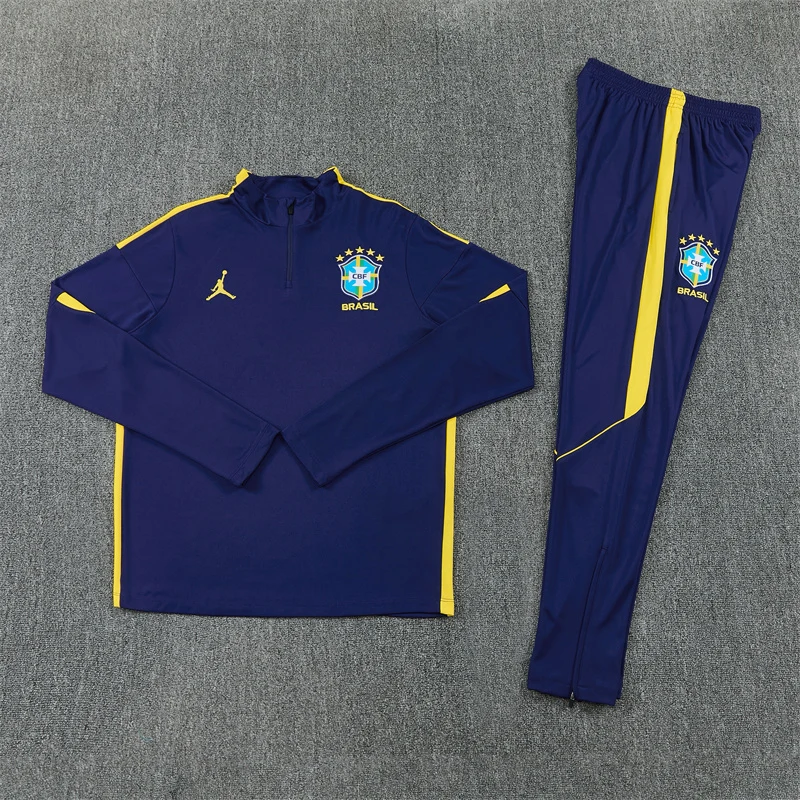 2026-27 Brazil Royal Blue Half-Zip Training Jersey view 14