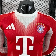 2025-26 Bayern Munich Home Long Sleeve Jersey - Player Edition view 3