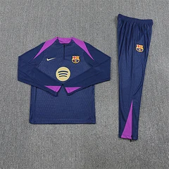 2025-26 Barcelona Royal Blue Half-Pull Training Jersey view 15
