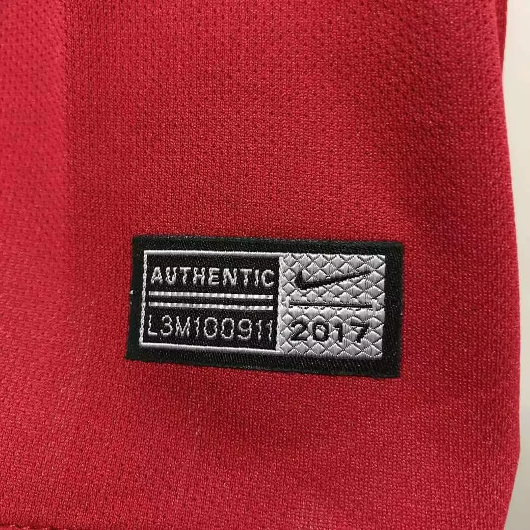 2017-18 Roma Home Retro Jersey view 5