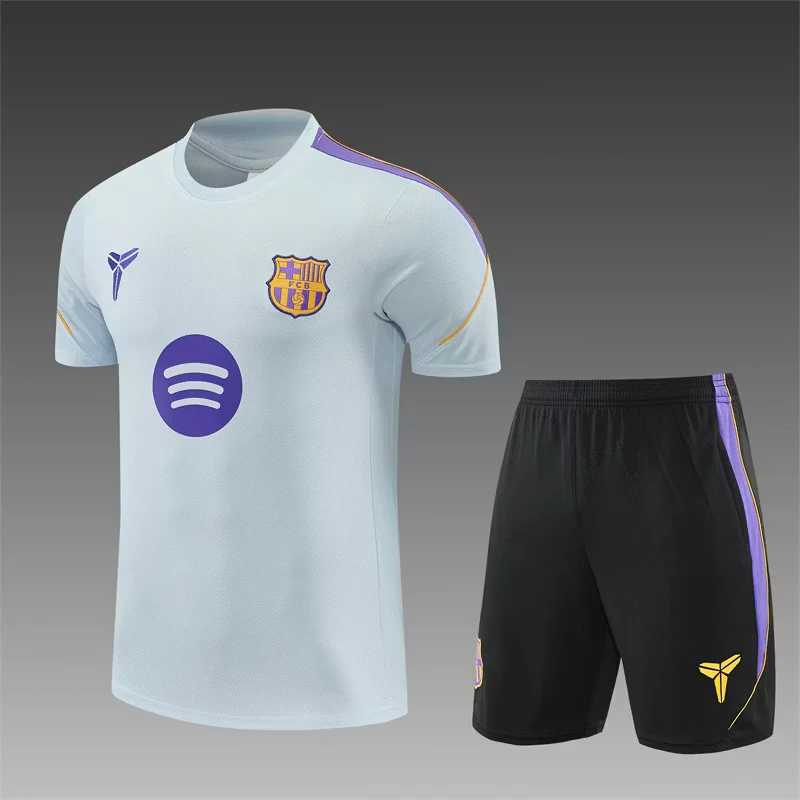 2026-27 Barcelona Light Grey Short-Sleeve Training Jersey