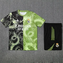 2025-26 Real Madrid Black and Green Short Sleeve Training Jersey view 16