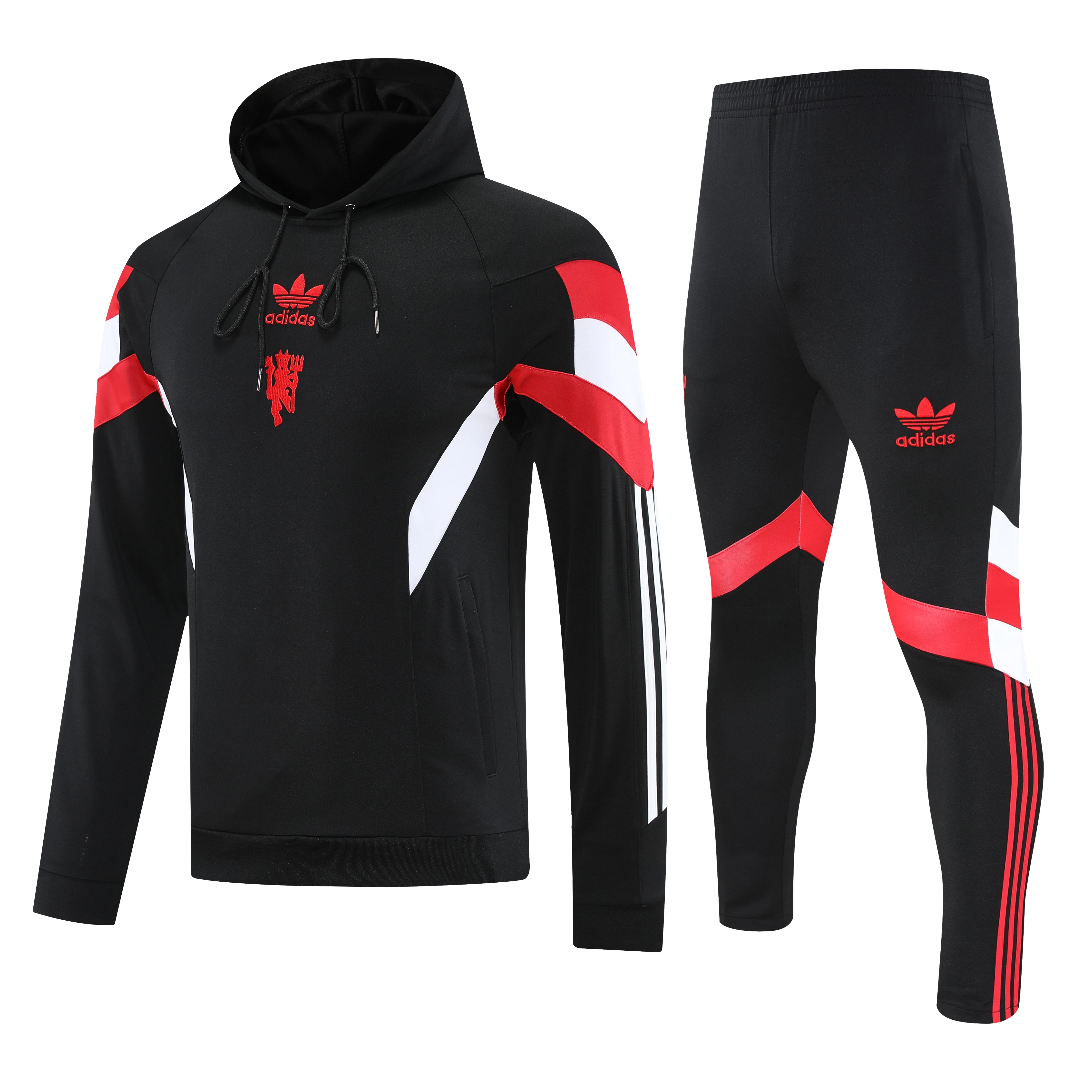 2025-26 Manchester United Black Training Hooded Jersey view 14