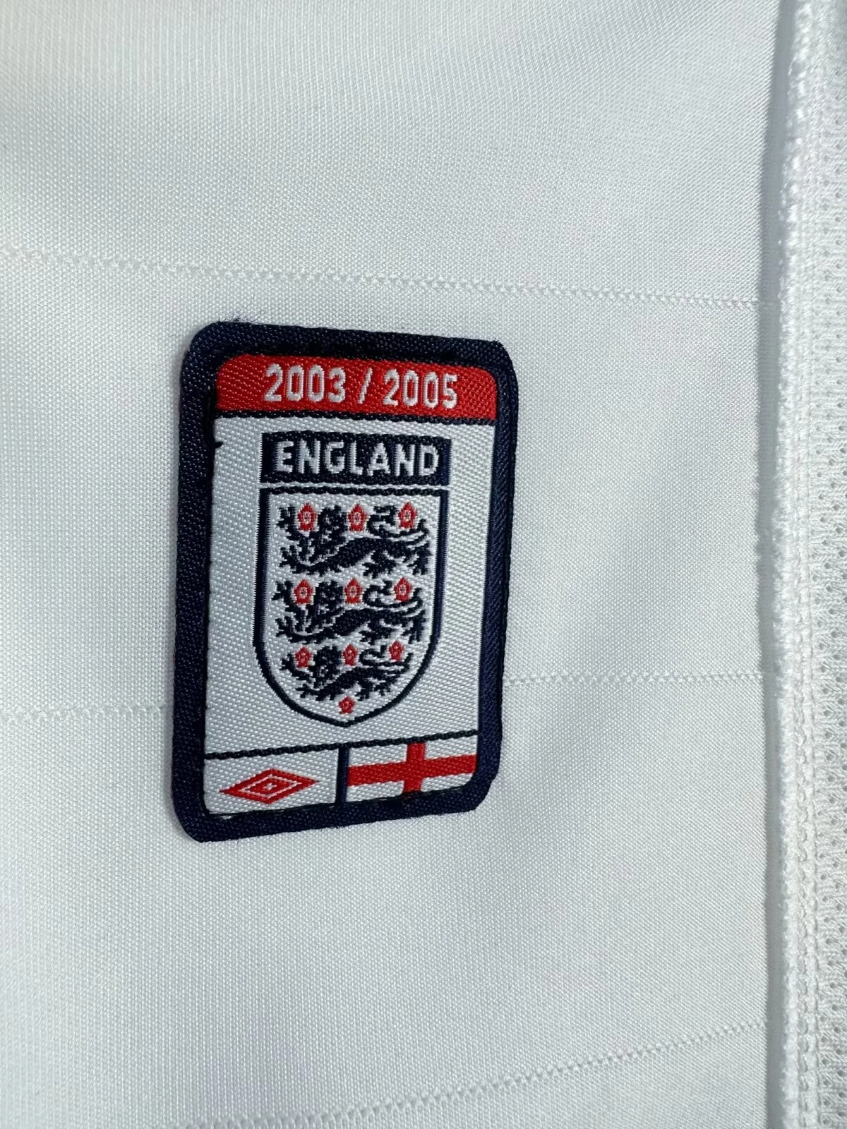 2004 England Home Retro Jersey view 3