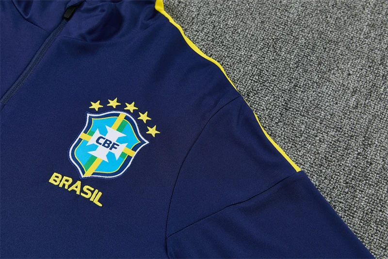2026-27 Brazil Royal Blue Half-Zip Training Jersey view 12